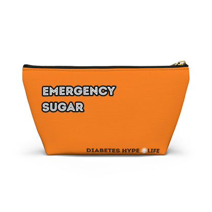 Emergency Sugar - Orange/Black - zippered pouch