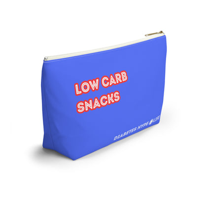 Low Carb Snacks - blue - zippered pouch