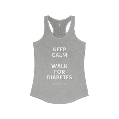 Keep Calm and Walk for Diabetes - Women's Racerback Tank