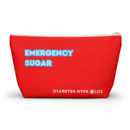 Emergency Sugar - red - zippered pouch