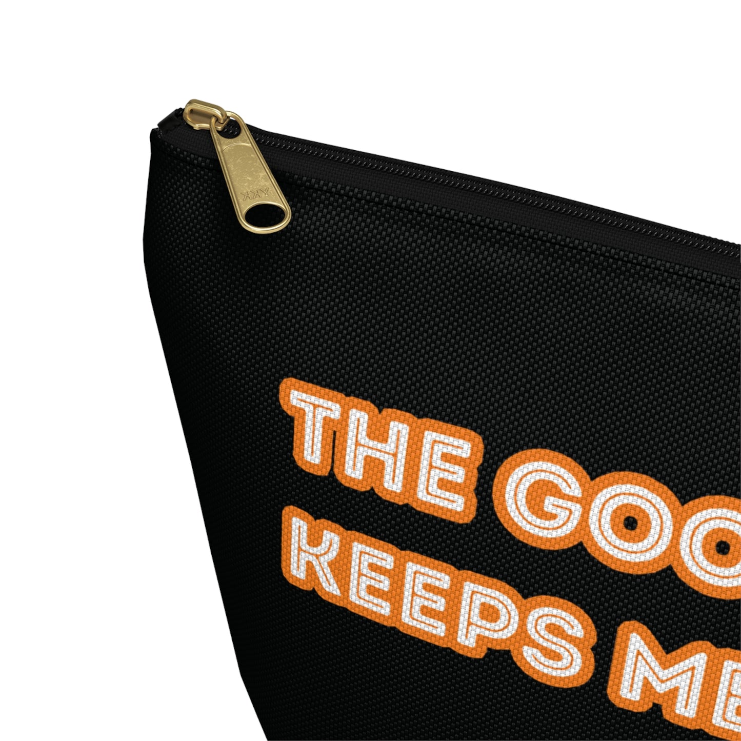 The Good Stuff - Black/Orange - zippered pouch