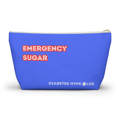 Emergency Sugar - blue - zippered pouch