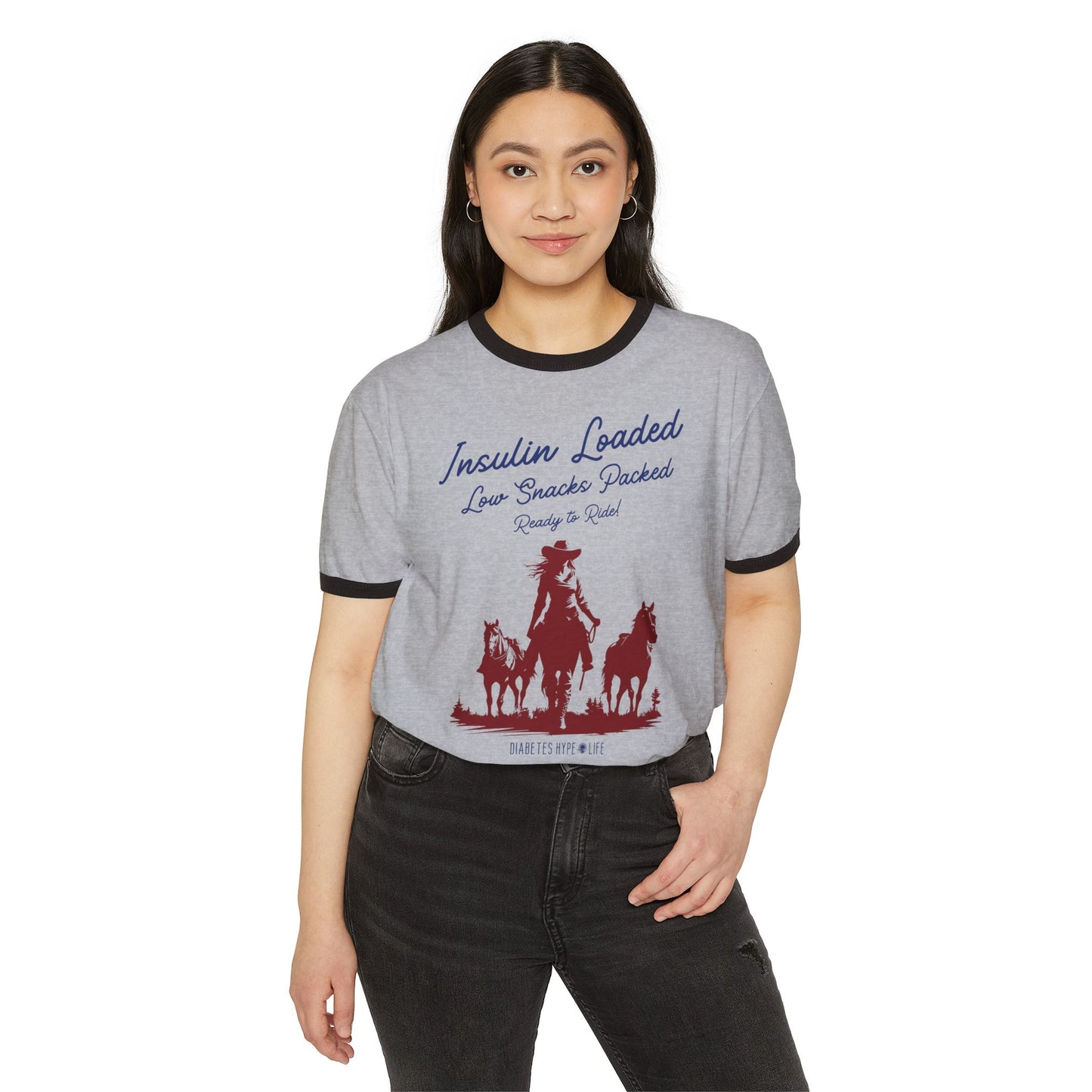 Ready to Ride Cowgirl - Ringer Tee