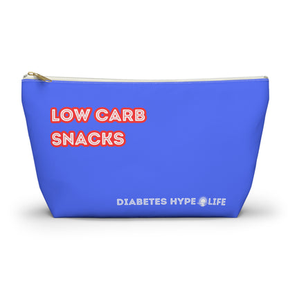 Low Carb Snacks - blue - zippered pouch