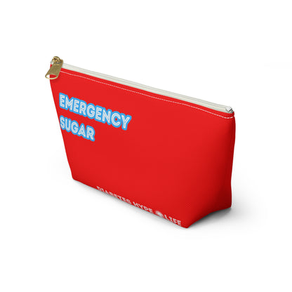 Emergency Sugar - red - zippered pouch