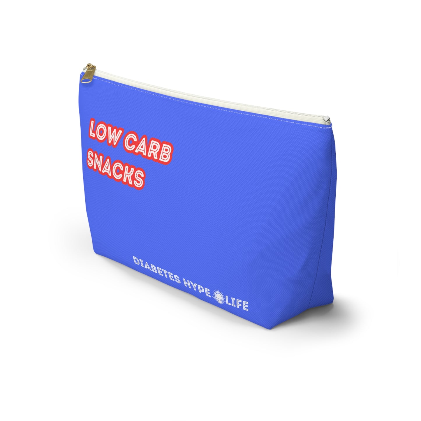 Low Carb Snacks - blue - zippered pouch