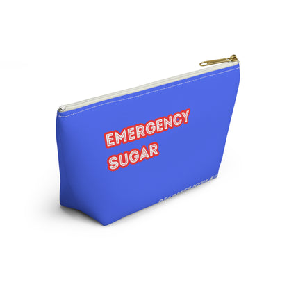 Emergency Sugar - blue - zippered pouch