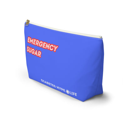 Emergency Sugar - blue - zippered pouch