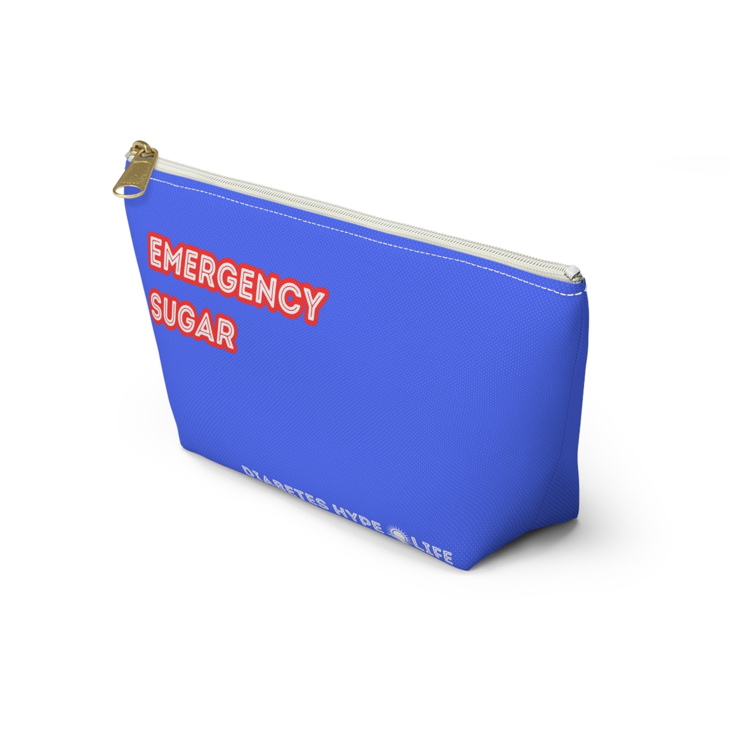 Emergency Sugar - blue - zippered pouch