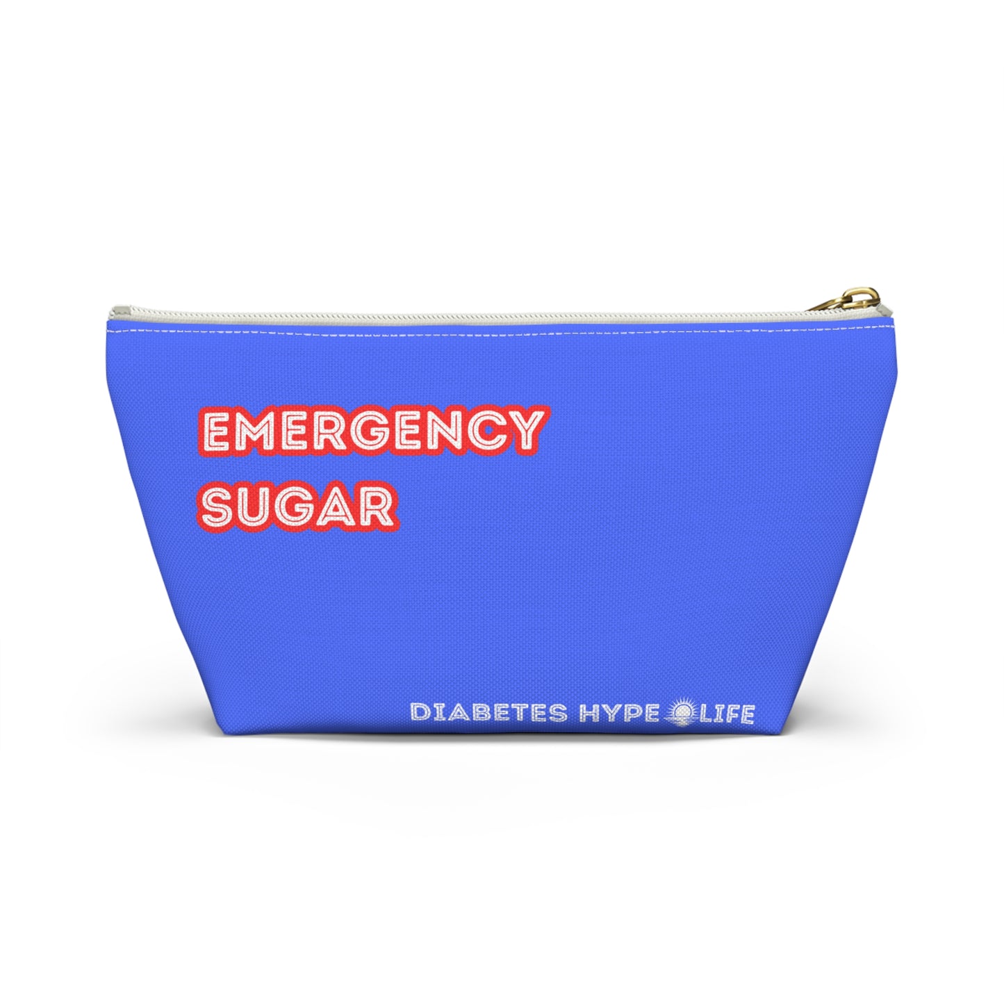 Emergency Sugar - blue - zippered pouch