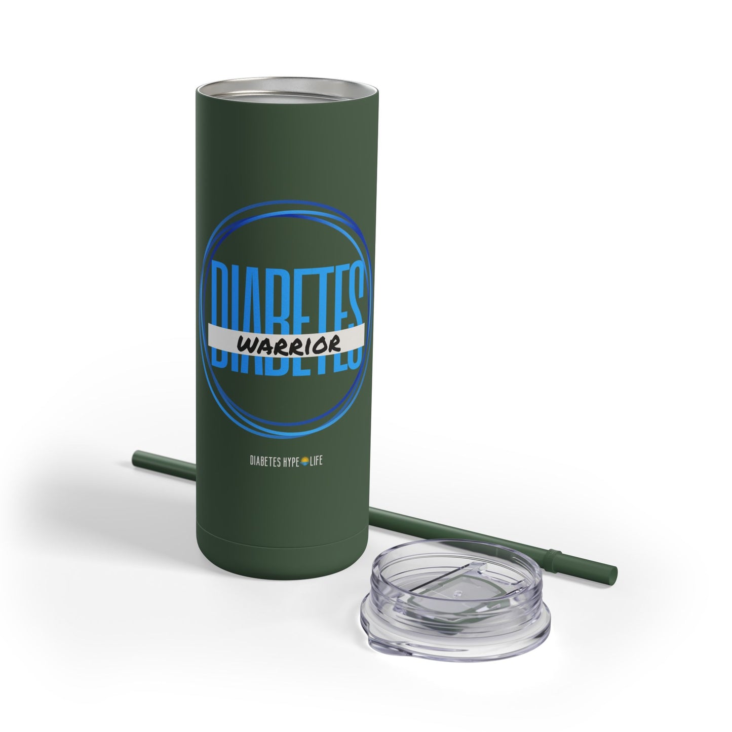 Diabetes Warrior - skinny matte tumbler (20oz)