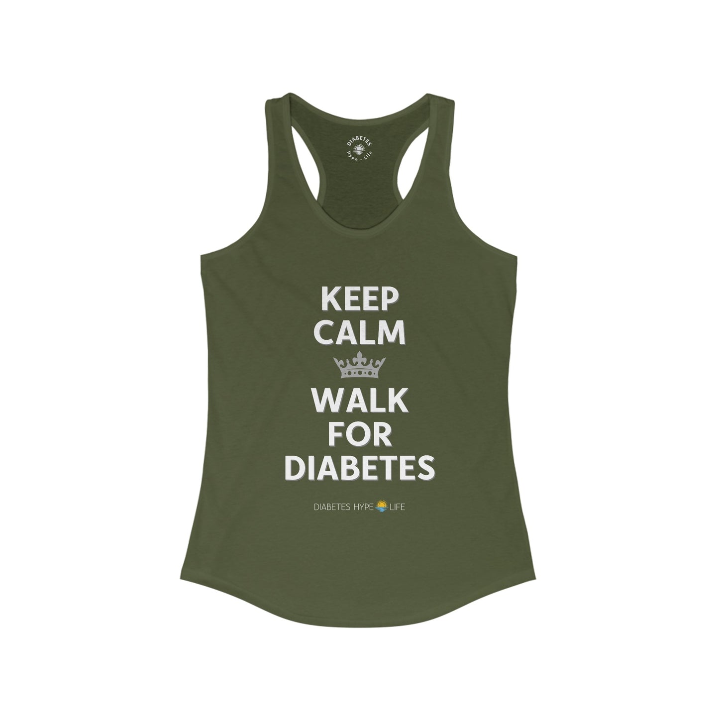 Keep Calm and Walk for Diabetes - Women's Racerback Tank