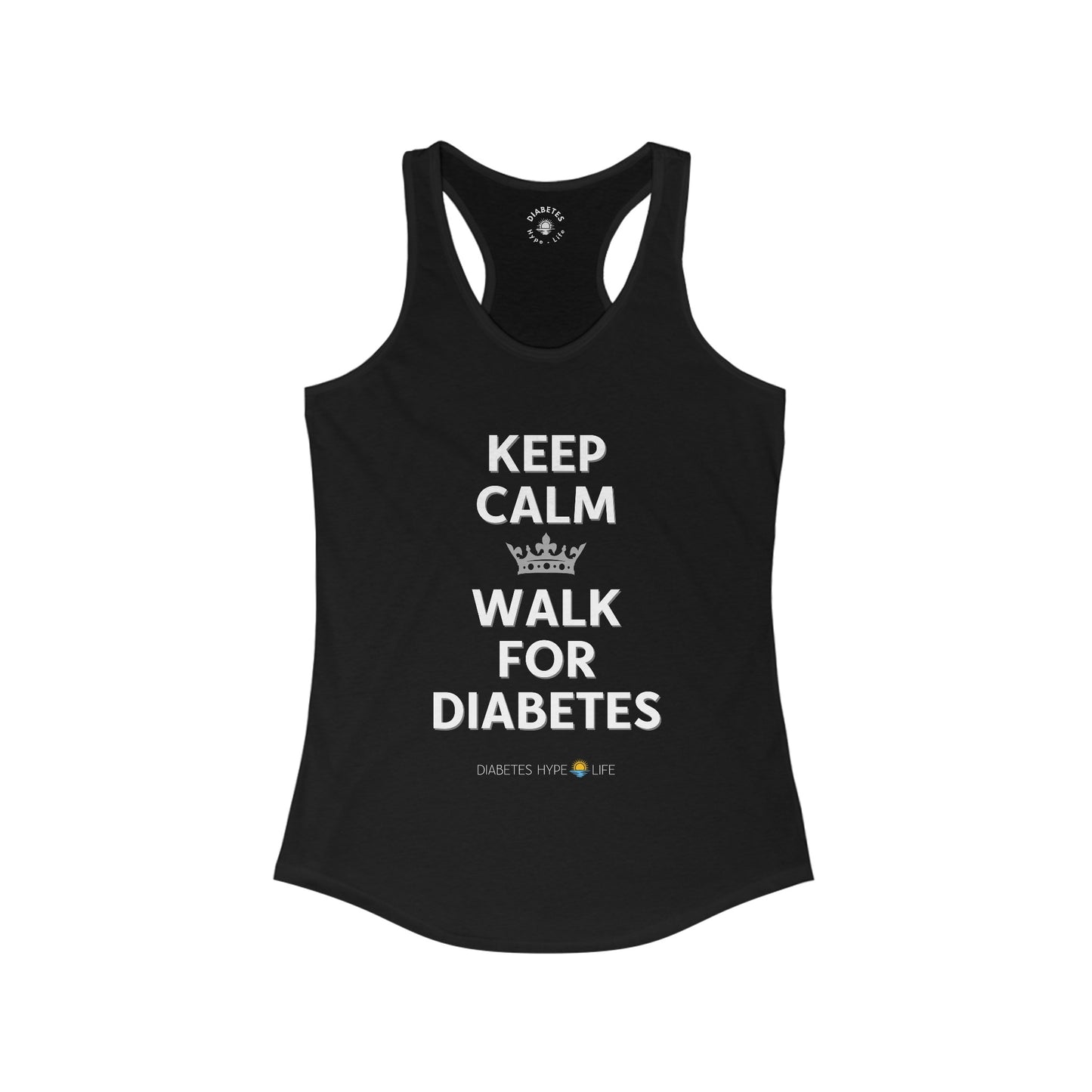 Keep Calm and Walk for Diabetes - Women's Racerback Tank