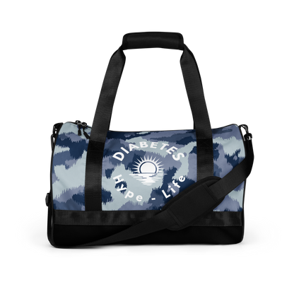 Diabetes Hype-Life - Small Duffel Gym Bag - Blue Camo