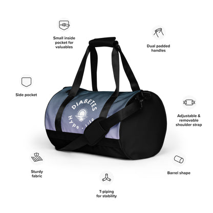 Diabetes Hype-Life - Small Duffel Gym Bag - Ombre