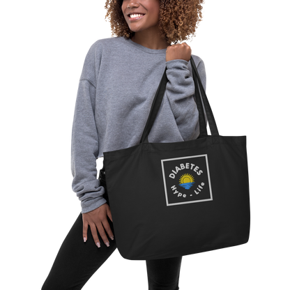 Diabetes Hype-Life - Embroidered - Large Eco Tote