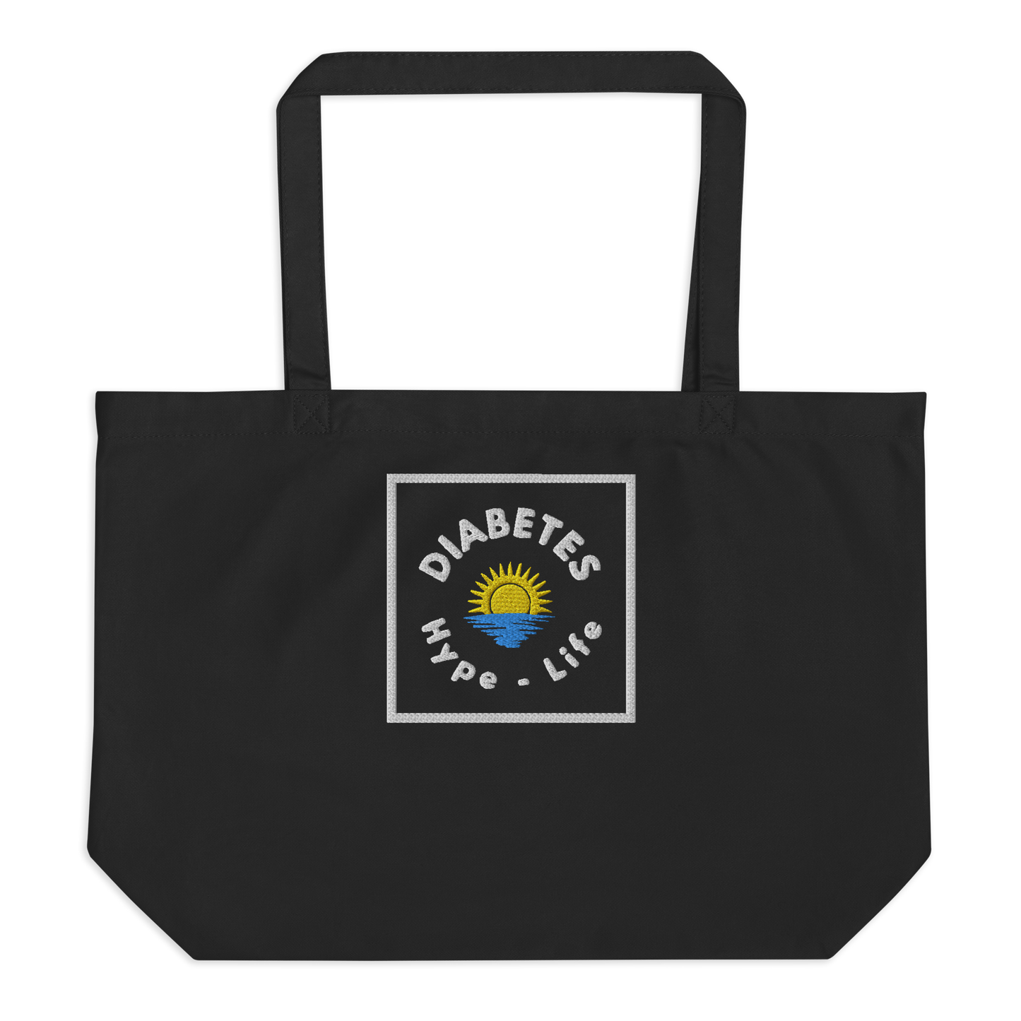 Diabetes Hype-Life - Embroidered - Large Eco Tote